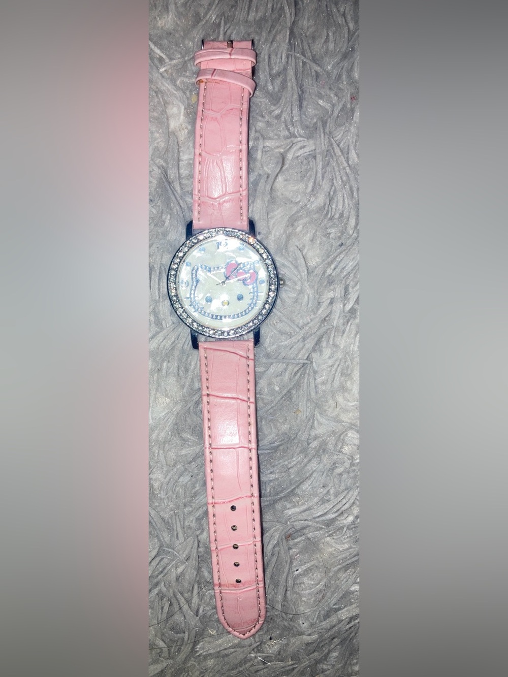 Pink Crystal Hello Kitty Style Watch